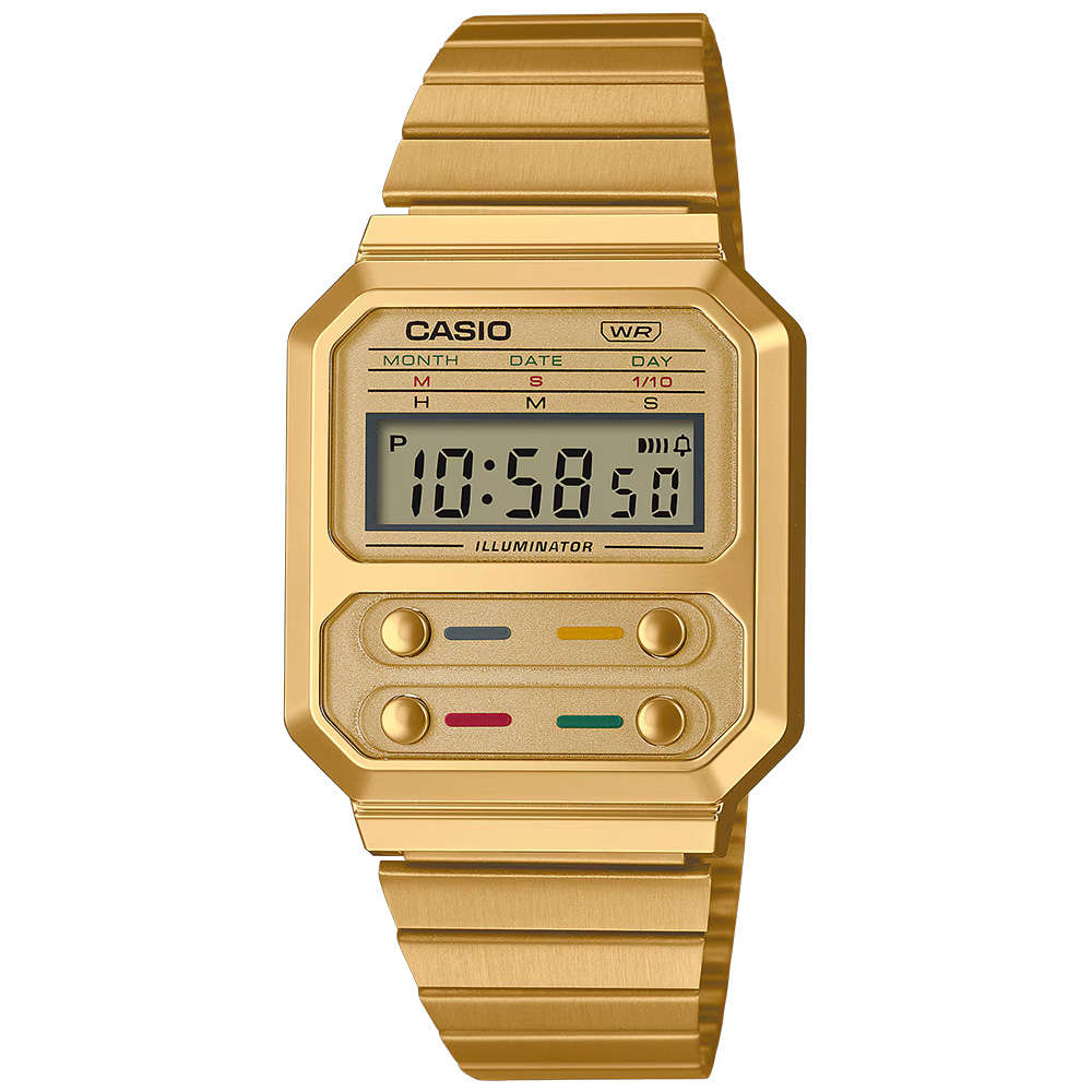 Retro Vintage Digital Wrist Watch, A100WEG-9ADF