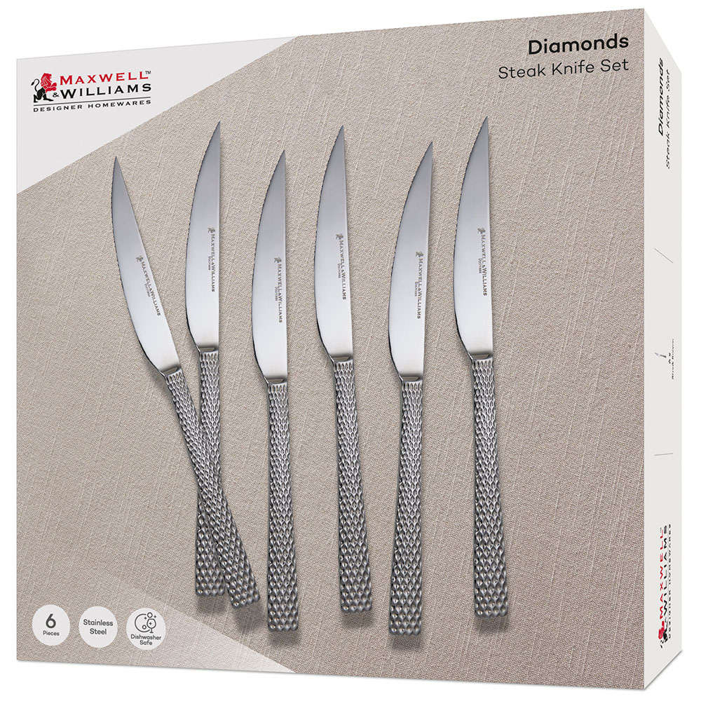 Diamonds Steak Knife Set, 6pc