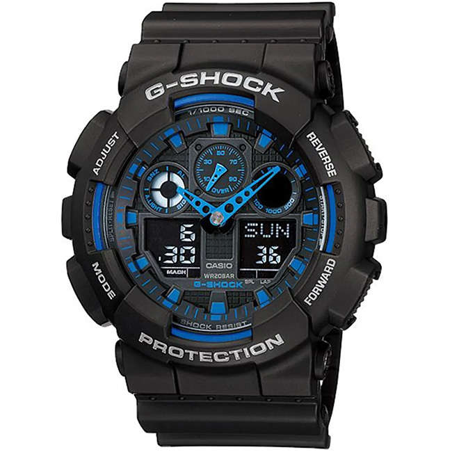 G-Shock Men's 200m AntiMag AnaDigi Wrist Watch, GA-100-1A2DR