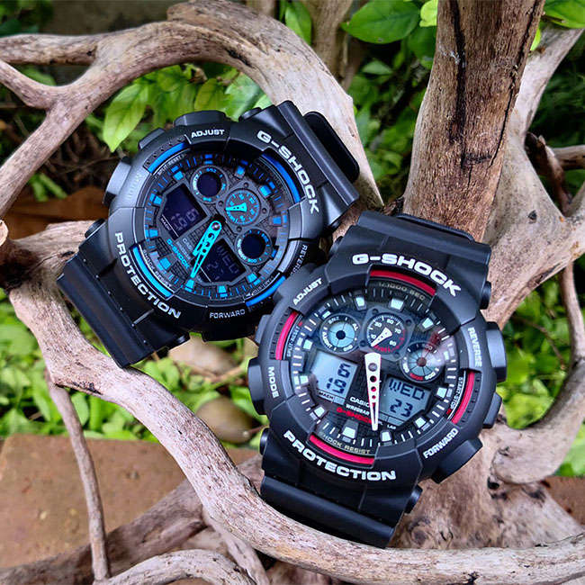 G-Shock Men's 200m AntiMag AnaDigi Wrist Watch, GA-100-1A2DR