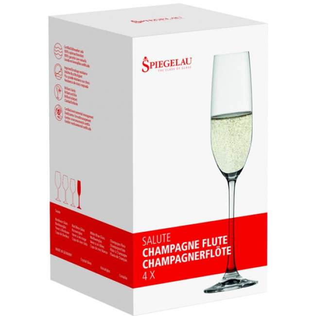 Salute Champagne Glasses, Set Of 4