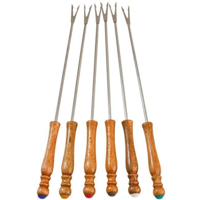 Stainless Steel Fondue Forks, Set Of 6