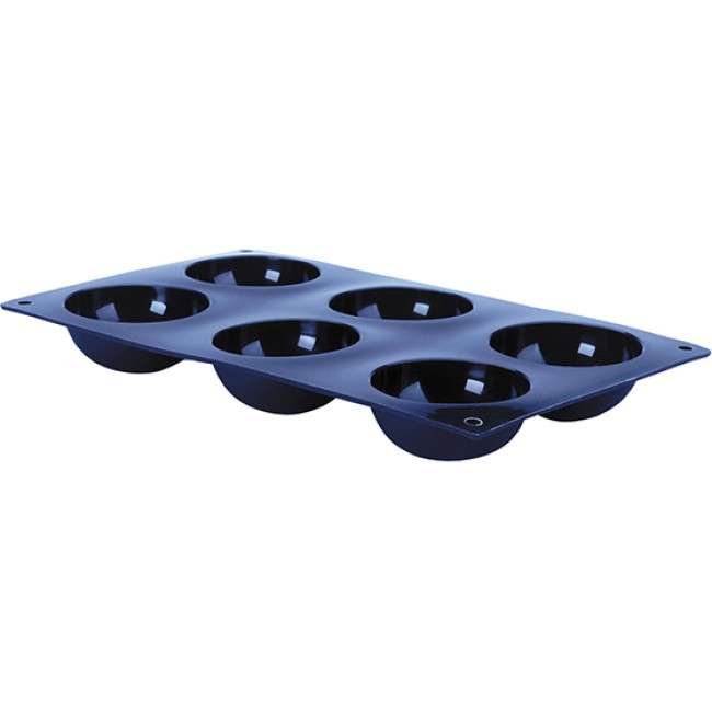 Blueberry 6 Cup Half Spheres Silicone Mould, 7cm