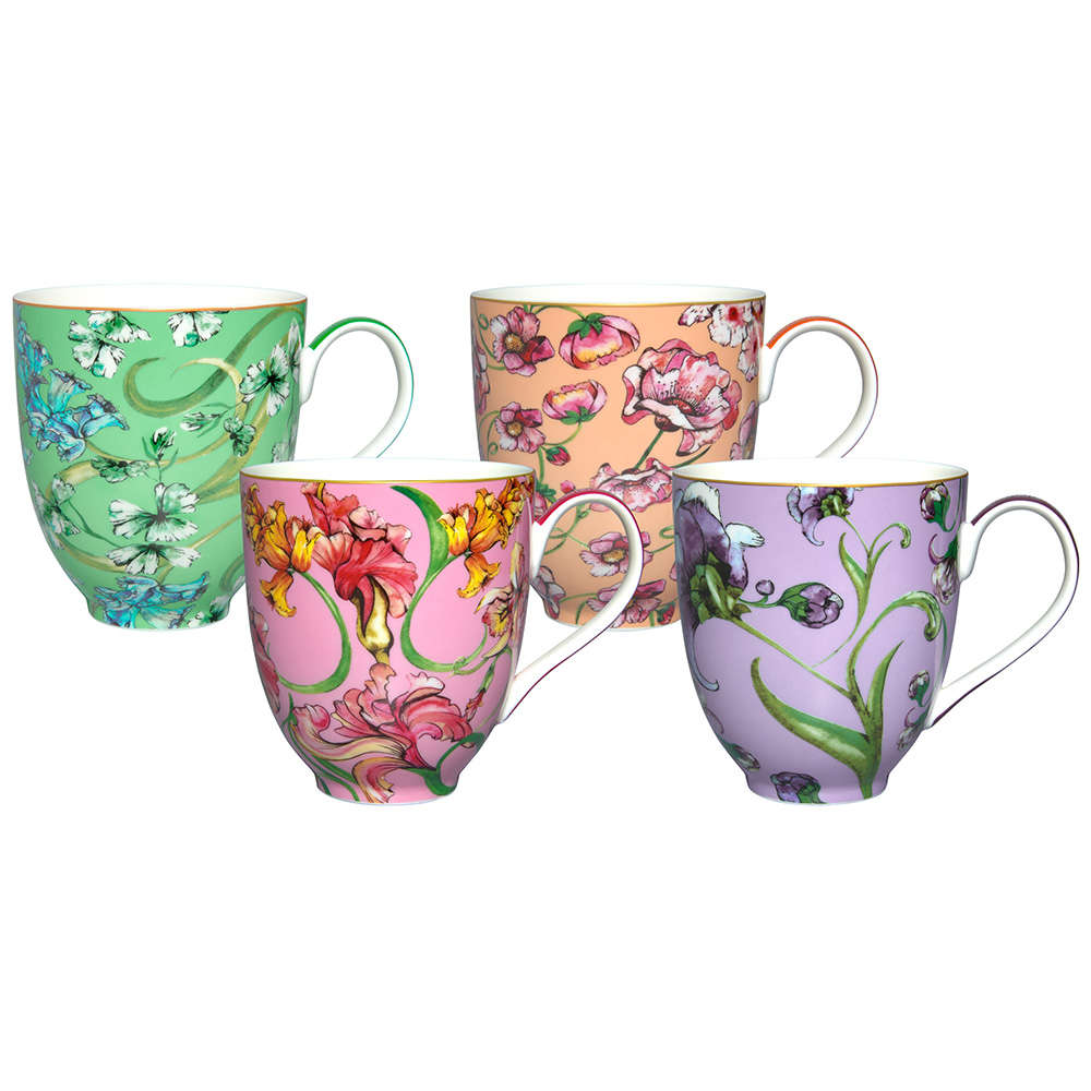 Mystique Coupe Mugs, Set Of 4