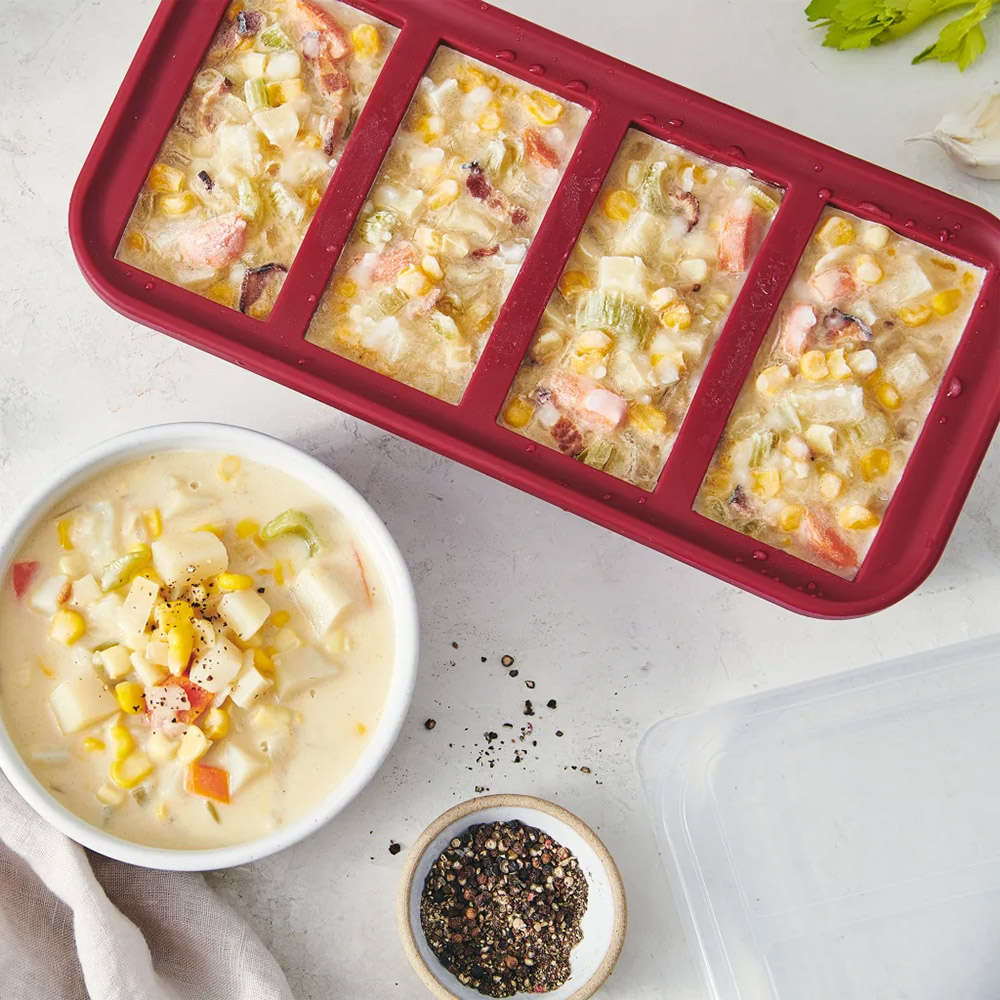 1 Cup Silicone Food Storage Tray With Lid