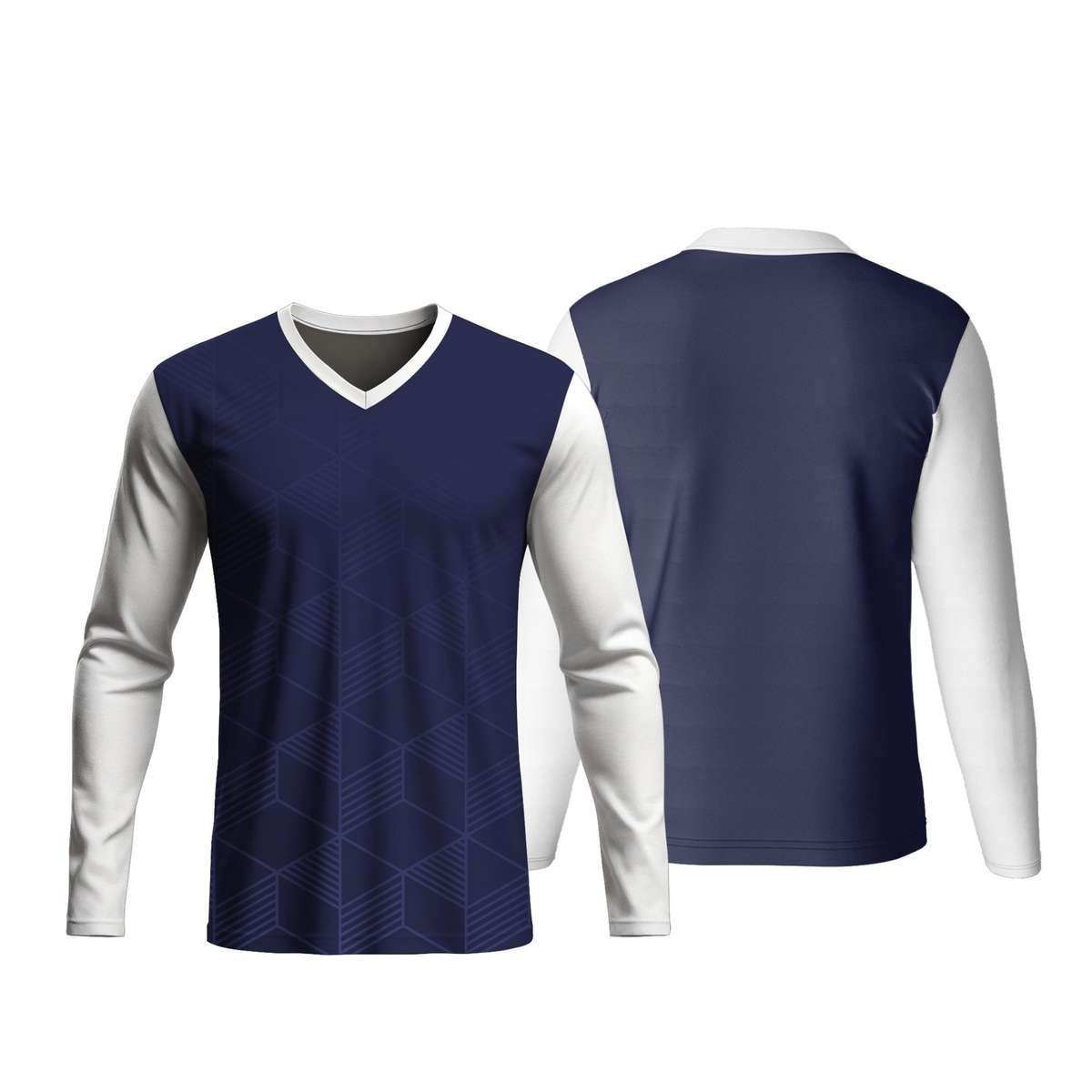 Unisex Dye Sublimated Long Sleeve V-Neck T-Shirt | Interlock | Corporate Design