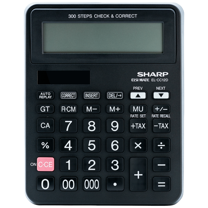 Sharp EL-CC12D Desk Calculator - CheckCorrect Tax