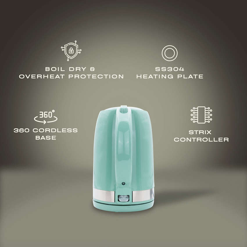 Elektra 2200w 1.7l Plastic Kettle - Green