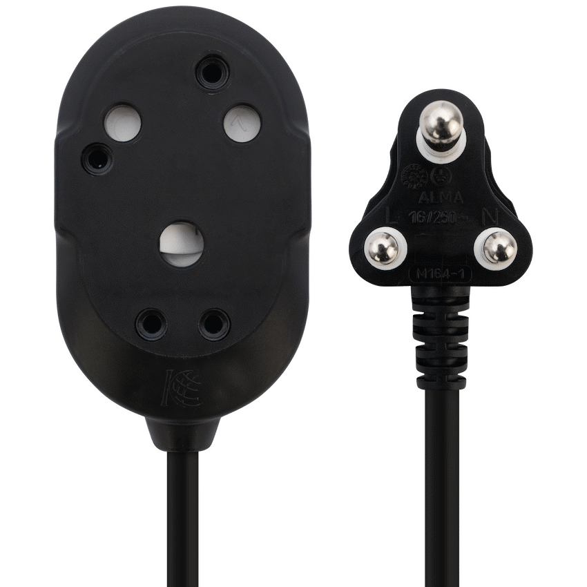 SWITCHED LIGHT DUTY Back To Back(BTB) EXTENSION LEADS 5M - BK