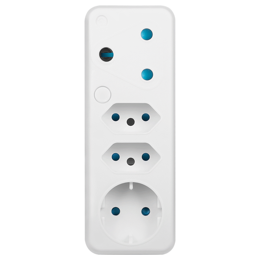 SWITCHED 4 Way Schuko Adaptor
