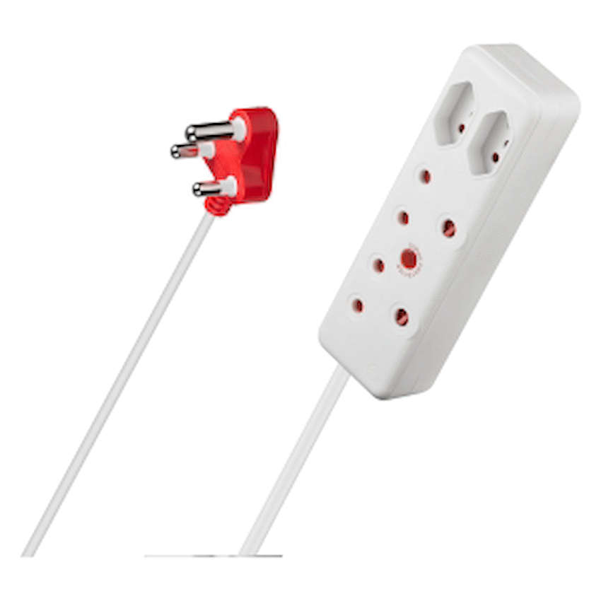 Switched 4-Way Medium Surge Extension Lead 10m