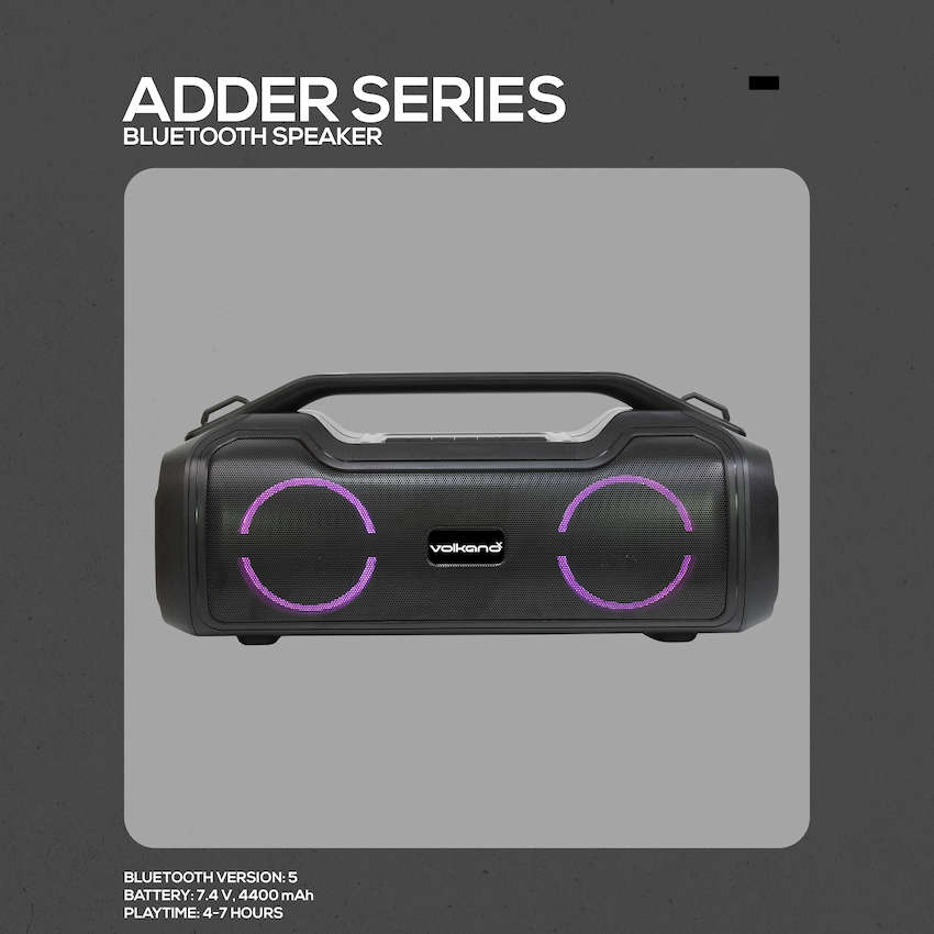 VolkanoX Adder Series Bluetooth Speaker - Black