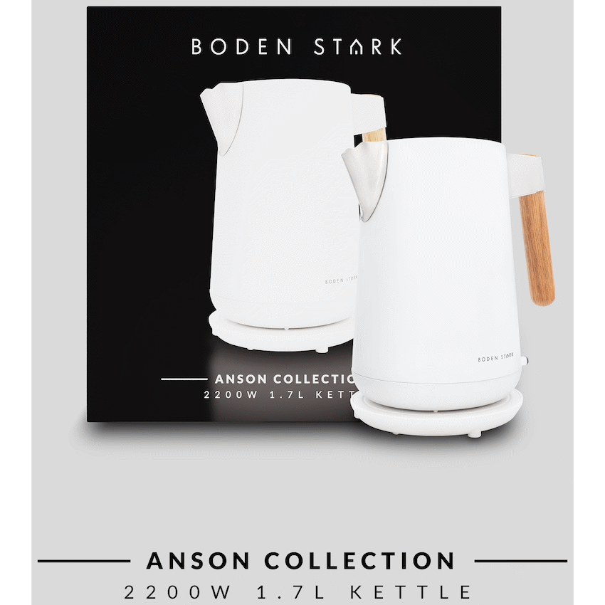 Boden Stark Anson Collection 1.7l 2000w SS Kettle - White