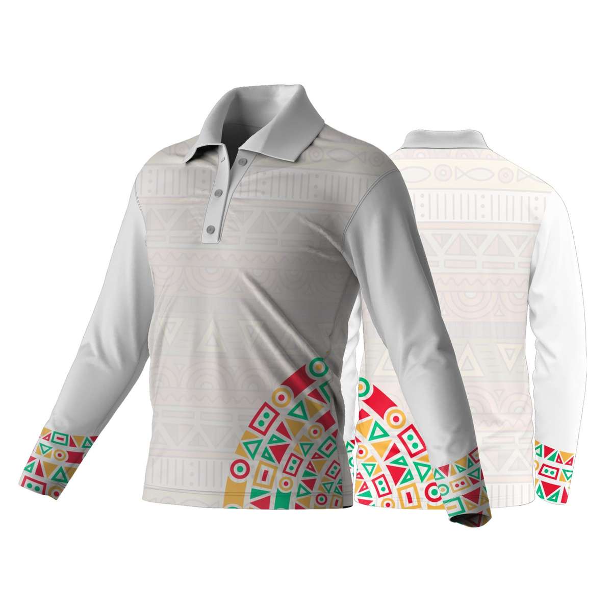 Unisex Long Sleeve Golf Shirt | Sport Tec | Africa Design