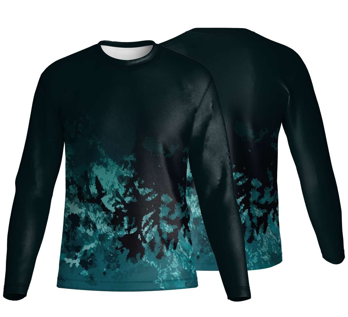 Unisex Long Sleeve Crew Neck T-Shirt | Sport Tec | Camo Design