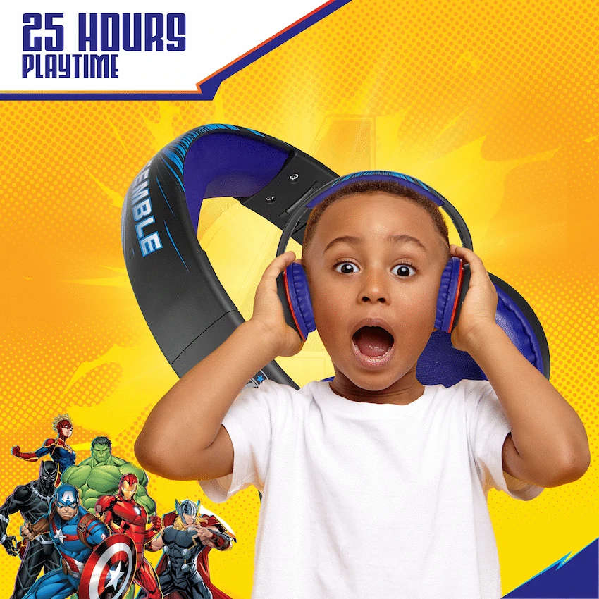 Marvel Avengers Bluetooth Headphones with dB Switch Function
