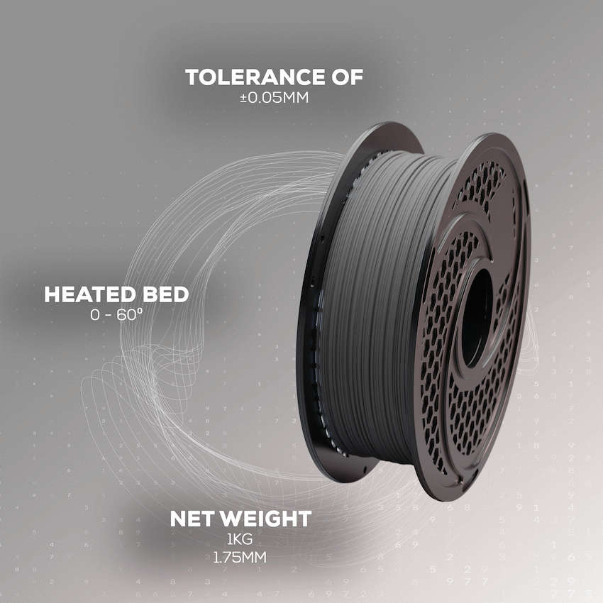 SA Filament PLA Hyper Filament 1kg - Grey