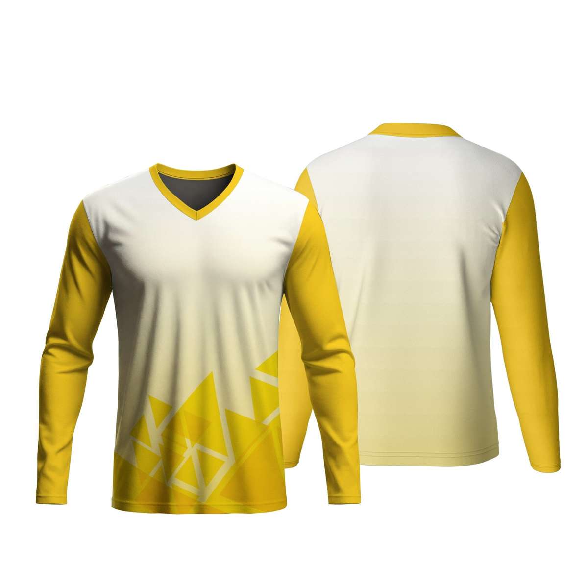Unisex Dye Sublimated Long Sleeve V-Neck T-Shirt | Interlock | Corporate Design