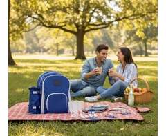 4-Person Picnic Backpack and Blanket Set