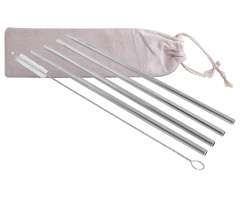 5-Piece SS Straws & Pipe Cleaner