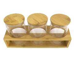 3-Piece Storage Jars & Stand