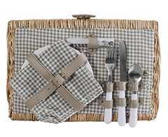 2-Person Wicker Picnic Basket