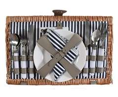 4-Person Wicker Picnic Basket