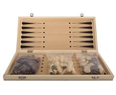 39cm Chess & Backgammon & Checkers Set