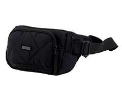 Quilted Double Pocket Moon Bag
