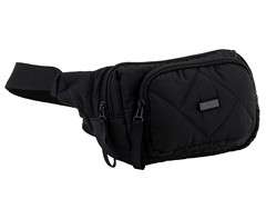 Quilted Double Pocket Moon Bag
