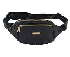Triple Zip Moon Bag
