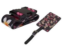 Floral Luggage Strap & Tag