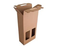 Kraft Double 750ml Wine Bottle Gift Box