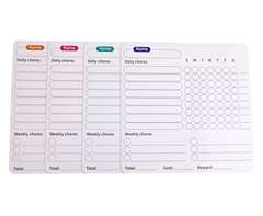 Fridge Magnet Chore Tracker & Reward Set