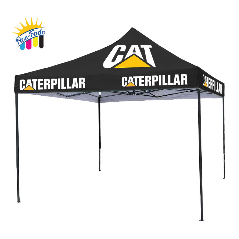 Gazebo 3 x 3m, UV Print, Econo with Hammered Steel Finish Frame, Complete