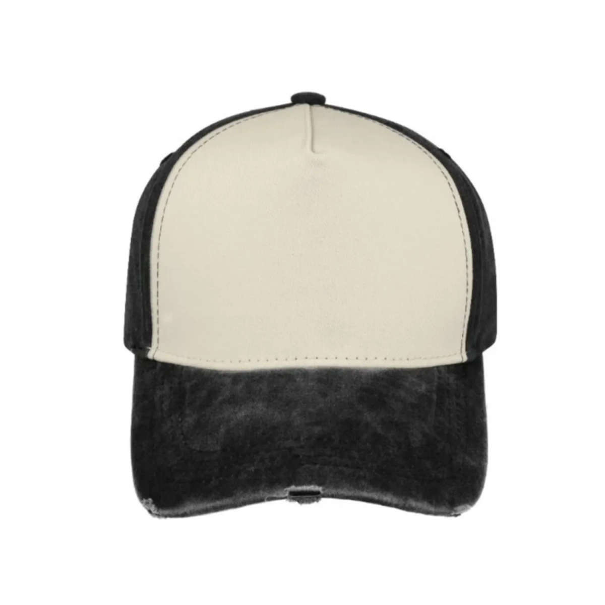 Washed 5 Panel Cap | 100% Cotton Twill Structured Headwear