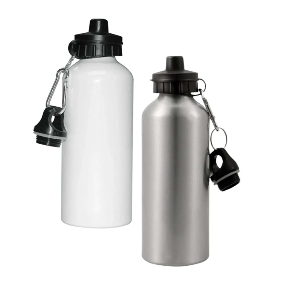 Aluminium Water Bottle With 2 Caps - 600ml