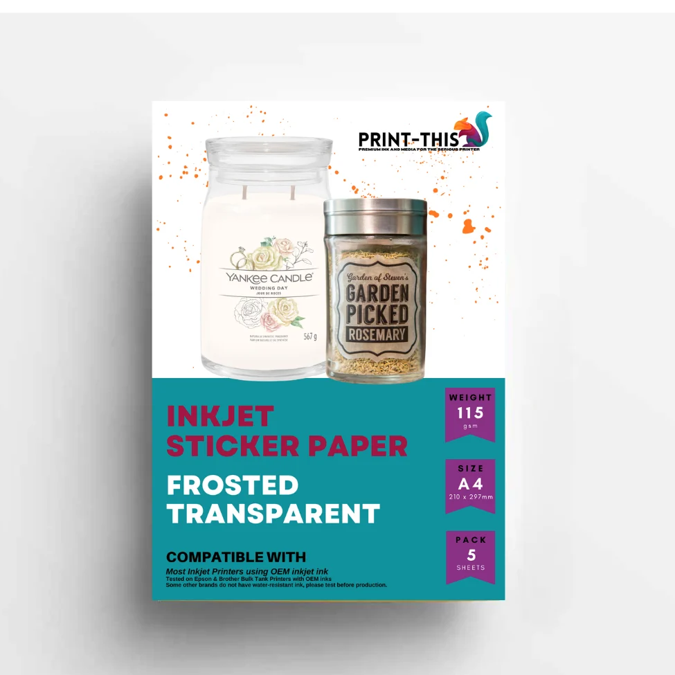 Sticker Film - Semi Transparent - 5 Sheets