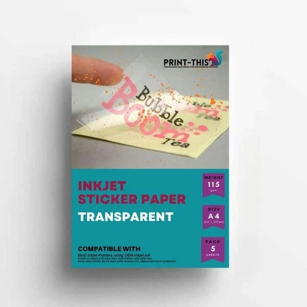 Sticker Film - Transparent - 5 Sheets