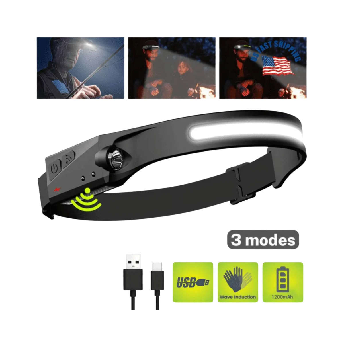 Head Light LED with Motion sensor