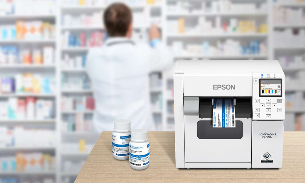 Epson ColorWorks C4000 Colour Label Printer  Industrial Inkjet Label Printer