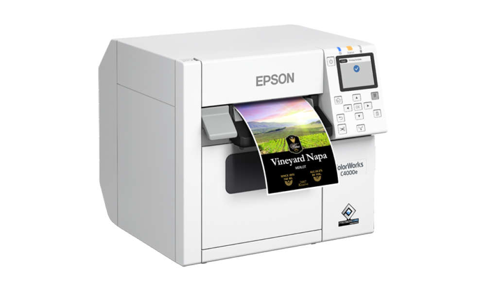 Epson ColorWorks C4000 Colour Label Printer  Industrial Inkjet Label Printer