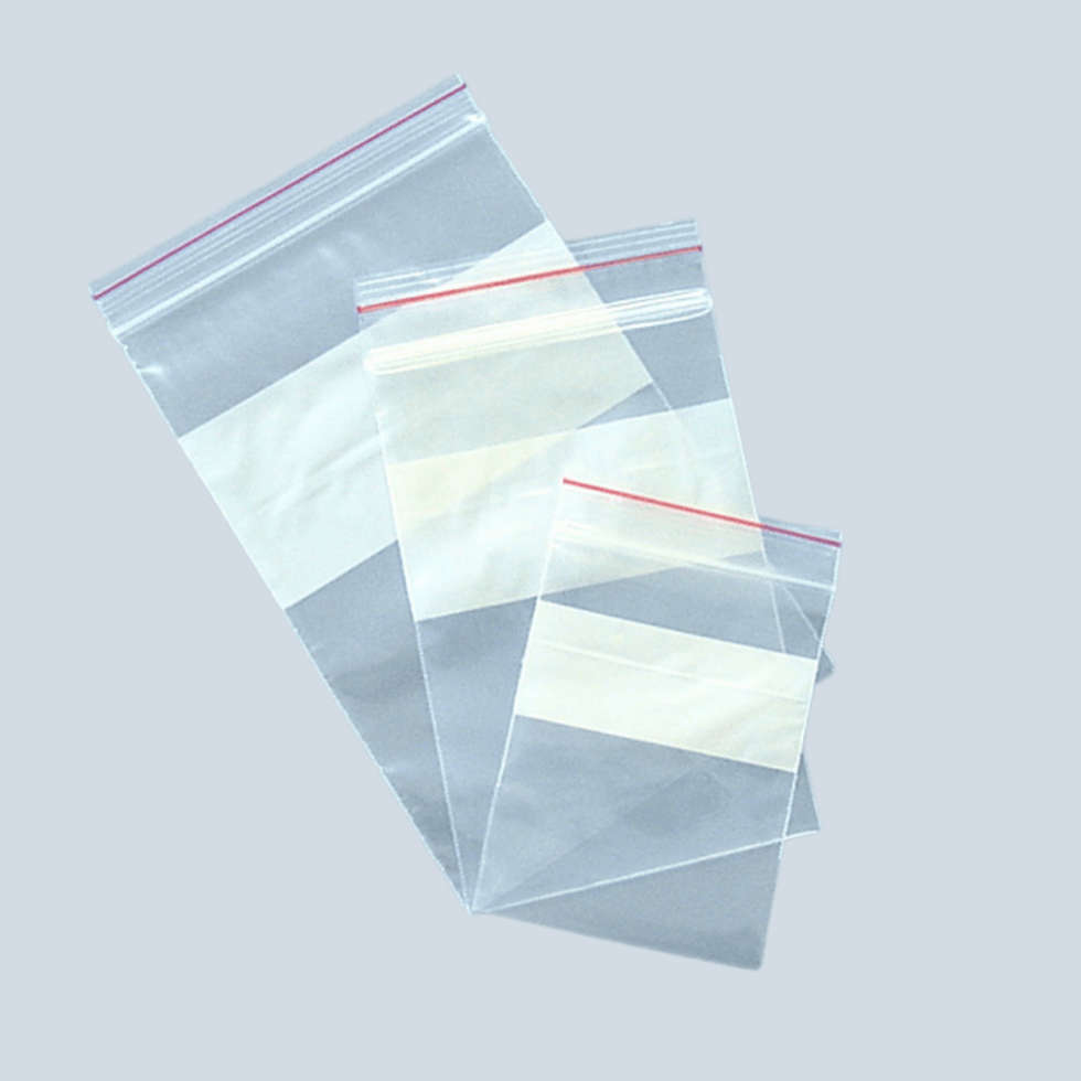 Writable Zipper Bags - Resealable Grip-Seal Bags