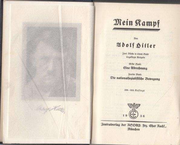 Mein Kampf: Zwei Bande in Einem Band (1936, German) - Hitler, Adolf 0.80kg