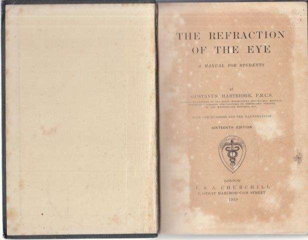 Refraction of the Eye - Hartridge, Gustavus 0.40kg