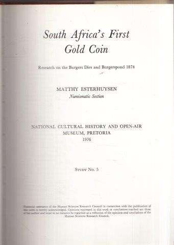 South Africa's First Gold Coin - Esterhuysen, Matthy 0.60kg