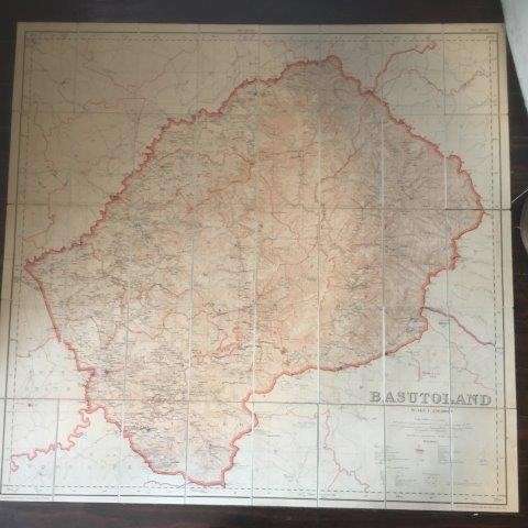 Map of Basutoland 1904 (includes book of Routes) - Dobson, Capt. M. C. RFA 0.70kg
