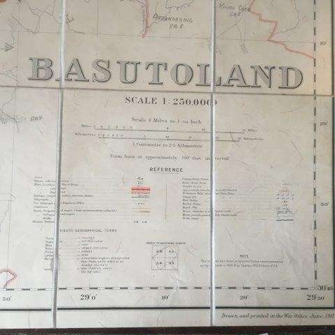 Map of Basutoland 1904 (includes book of Routes) - Dobson, Capt. M. C. RFA 0.70kg