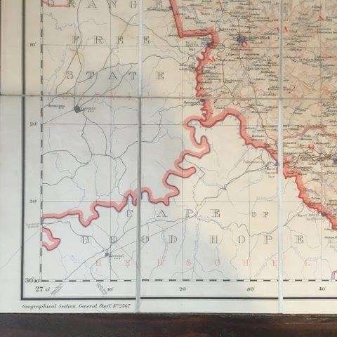 Map of Basutoland 1904 (includes book of Routes) - Dobson, Capt. M. C. RFA 0.70kg