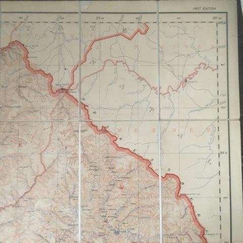 Map of Basutoland 1904 (includes book of Routes) - Dobson, Capt. M. C. RFA 0.70kg